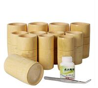 SAZDFY 12 pcs Natural Bamboo Physiological Cupping Massage Set/Traditioanl Healing Method for Bloody Cupping