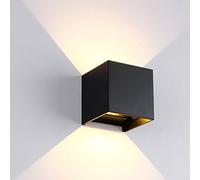 SAZDFY Led 7w Lights Wall Sconce,Wall Light Aluminum Hardwired Up and Down Light Simplicity Spot Light Included Light Source 10x10x10cm-black - Neutral Light
