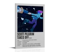 SAZOFJ Scott Pilgrim Takes OffPoster for Bedroom Aesthetic Canvas Wall Art Living Room Painting Picture Print Modern Family Decor Artist Bathroom LandscapeFrame-style12x18inch(30x45cm)