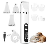 Sazuik Pet Clippers, Dogs, Clippers, Cats, Nail Clippers, Paw Soles, Face, Butt Circumference, Full Body Trimming, Quiet, LCD Display, 2 Levels of Adjustment, Lightweight, USB Rechargeable, Cordless