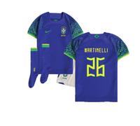 (SB) 2022-2023 Brazil Away Little Boys Mini Kit (Martinelli 26)