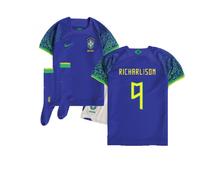 (SB) 2022-2023 Brazil Away Little Boys Mini Kit (Richarlison 9)