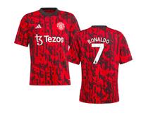 (SB) 2023-2024 Man Utd Pre-Match Shirt (Red) - Kids (Ronaldo 7)