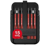 Wiha 43161 electricTORX, TORX Plus 12-Piece Set in SlimBit Box Bit Set Red
