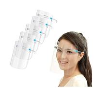 SB Components (5 Pack) Full Face Protective Shield Visor, Plastic Adjustable Transparent Face Visor Resistant to Prevent Saliva, Oil Fume, Spitting Anti-Fog Lens for Daily activities and Working (5)