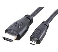 sb components MicroHDMI TO HDMI Raspberry Pi CABLE for Raspberry pi 5 / Pi 4/ Pi 3/Pi 2,18Gbps High-Speed, 4K@60Hz, 2160p,AUDIO VIDEO CABLE ASSEMBLIES- 2 Mter -Black Cable (Micro HDMI TO HDMI)