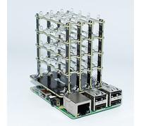 SB Components PiCube 4x4x4 LED CUBE for Raspberry Pi 4, 3, 2, Zero and A+ Assembled (Blue)