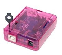 sb components Premium Arduino Uno Case Enclosure Protective Transparent Case Cover for Arduino UNO R3 (Pink) - ROHS Compliant
