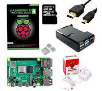 sb components Raspberry Pi 4 Starter Kit (Raspberry Pi 4 Model B 2GB, Clear Protective Access to a all Ports, Power Supply, Micro HDMI Cable and 128GB MicroSD Card)