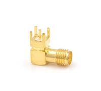 sb components SMA Connector Female Right Angle L shape 90 Degree Antenna RM Coaxial Adapter Connector Female SMA Connector (Pack of 1)