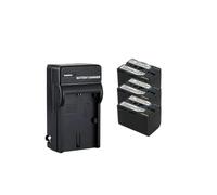 SB-L220 SB-L110 L70 L70A Camera Battery + AC Charger，Compatible For SAMSUNG，for VP-26i SCD103 SCD23 SCW71 SC-D103 VP-D103 SB-LS110 LS220(3 Battery 1 Charger)