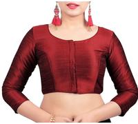 SB Traders Indian Designer Readymade Bollywood Style 3/4th Sleeve Choli Saree Blouse for Women, Maroon-8z, XL