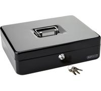 SB0012B1 Metal Cash Box with Lock, 3 Keys and Removable Tray, Size 12", Black