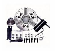 SB204/SB205/SB206/SB208 Hollow Three-Jaw Hydraulic Power Lathe Chuck, M32*1.5/M40*1.5/M55*2P/M60*2 Interface Thread, for Machining A Wide Range of Parts, Including Bars(5in)
