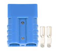 SB50A Power Connector, 50A 600V Battery Connector with 2pcs Terminal, High Current Solar Panel Connector for Car Battery, Dual Battery System, Fridge, Impact Polycarbonat (Blue)