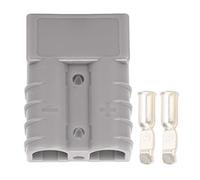 SB50A Power Connector 50A 600V Crimp Connector with 2pcs Copper Silver - Plated Terminals for Solar Panel, Dual Battery System, RV, Vehicle, and Off - Grid Applications (Grey)