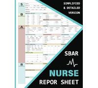 SBAR Nurse Report Sheet Notebook: Both Simplified and Detailed versions. Med-Surg Nurse Brain ICU Report Sheet for Nurse RN Nursing Report Sheet, W/ Telemetry & To-Do Log