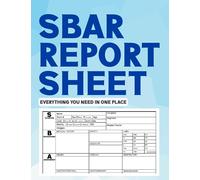 SBAR Nursing Report Sheet: SBAR Nurse Report Sheet Med Surg Nurse Brain ICU Report Sheet for Nurse RN Nursing Report Sheet, New Grad Nurse W/ Telemetry & To-Do Log