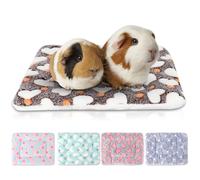 Sbayool 5PCS Guinea Pig Bed Mat, Warm Fluff Guinea Pigs Blankets, Small Animal Bed Mat for Kitten Rabbit Chinchilla Ferret Hamster(32×25cm, Heart)