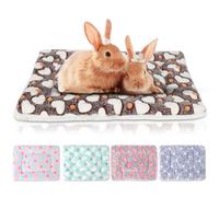 Sbayool 5PCS Guinea Pig Bed Mat, Warm Fluff Guinea Pigs Blankets, Small Animal Bed Mat for Kitten Rabbit Chinchilla Ferret Hamster(51×34cm, Heart)