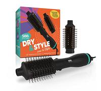 SBB Dry & Style 1200W Blow Dry Hair Brush, Hot Air Styler - Hair Dryer Brush for Volumising and Shine - Hairbrush Dryer & Detangling,Styling x 2 Brushes, Smoothing Oils for Short, Medium Hair-Length