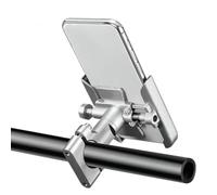 SBBLINWU Motorbike Phone Mount Compatible With Vespa For Piaggio Byq For CITY PART For ZIP50 FLY Medley 150 For MP3 500 300 Motorcycle Handlebar Mobile Phone Holder GPS Stand(Silver,Handlebar)