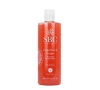 SBC Skincare Grapefruit & Ginger Foaming Body Polish - Gentle Exfoliant With Biodegradable Jojoba Beads, Vitamin C & Antioxidant Botanicals To Brighten, Smooth & Refine Pores, Vegan, 500 mL