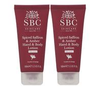 SBC Spiced Saffron & Amber Arnica Hand & Body Lotion 100ml Duo
