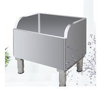 SBCGFY 304 Stainless Steel Floor Mop Sink - with 12" Deep Basin - Commercial Utility Sink Wash Tubs for Restaurant, Garages - Easy Water Disposal(Silver 60x41x55cm)