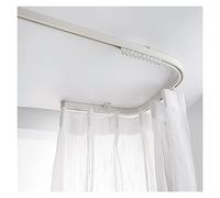 SBCGFY Bendable Ceiling Room Divider Curtain Rod - U Shaped Curtain Track Set White, Ideal For Hotel, Hospital, Balcony,Ceiling Mount-470Cm/15.4Ft