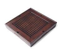 SBCGFY Chinese Tea Tray,Square Wood Serving Tray,with Water Storage Box Drainage,Detachable Structure,with Non-Slip Feet,Decorative Tray for Tea Table,38.5cm