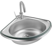 SBCGFY Corner Sink Made Of Stainless Steel Wall Mounted Corner Modern Kitchen Sink With Filter Hand Washing Corner Sink Wash Basin For Boat,Bathroom,Rv,Kitchen,