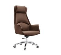 SBCGFY Ergonomic Office Chair, Executive Office Chair Light Luxury Office Computer Executive Office Comfortable Height-Adjustable Swivel Chair,Dark Brown-One Size