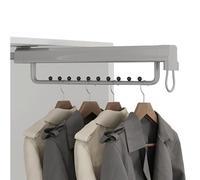 SBCGFY Extendable Pull Out Closet Rod - Wardrobe Pull-Out Trousers Rack, Stainless Steel Wardrobe Rail Tube, Adjustable Wardrobe Rail Clothes Rack, Extendable Trousers Hanger for Clothes,30.8CM