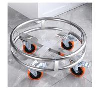 SBCGFY Heavy Duty Rolling Pot Rack with Wheels for Moving Barrels and Buckets, Stainless Steel Construction, Ideal for Kitchen and Garage Storage,Silver-Diameter: 72cm/28.34in