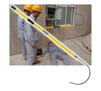 SBCGFY High Voltage Insulated Rescue Hook - 10kv-220kv Electrical Safety Tool with 18 Inch Openings for Electricians, 3 to 6 to 10 Feet Length Options,Yellow-9.8Ft