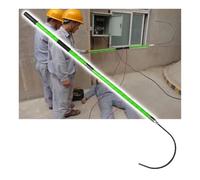 SBCGFY High Voltage Insulated Rescue Hook - 10kv-220kv Electrical Safety Tool with 18 Inch Openings for Electricians, 3 to 6 to 10 Feet Length Options,Green-9.8Ft