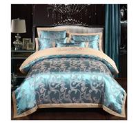 SBCGFY Luxury Bedding Sets Silk Cotton Jacquard Queen/King Size Duvet Cover Set Wedding Bedclothes Bed Linen Quilt Cover,Cotton Duvet, Zq-11042,D-King