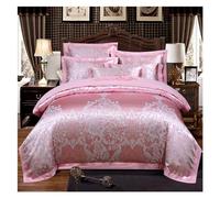 SBCGFY Luxury Black Bedding Sets Silk Cotton Jacquard Queen/King Size Duvet Cover Set Wedding Bedclothes Bed Linen Quilt Cover,Cotton Duvet, Zq-11042,C-King Size 4Pcs