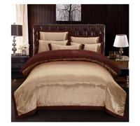 SBCGFY Luxury Black Bedding Sets Silk Cotton Jacquard Queen/King Size Duvet Cover Set Wedding Bedclothes Bed Linen Quilt Cover,Cotton Duvet, Zq-11042,B-Queen Size 4Pcs