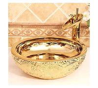 SBCGFY Luxury D Ceramic Vessel Sink For Bathroom Vanity Hand Wash Basin Hotel Decor 41X15Cm - Elegant Art Sink For Lavatory Cabinet Top Modern Design,B-One Size