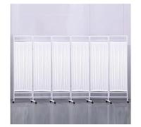 SBCGFY Medical Privacy Screen With Wheels, Folding & Rolling Room Divider For Indoor Privacy Partition, Office/Beauty Salon/Hospital Temporary Wall,White-6Pcs
