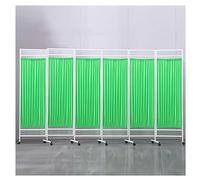SBCGFY Medical Privacy Screen With Wheels, Folding & Rolling Room Divider Partition Privacy Screens For Office, Room,Restaurant, Hospital,Green-6Pcs