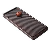 SBCGFY Mini Chinese Tea Tray Solid Wood Japanese/Chinese Gongfu Tea Table Serving Tray Box Reservoir & Drainage Type for Teahouse Home Office,Brown-50 * 28 * 3cm,Brown-70 * 28 * 3cm