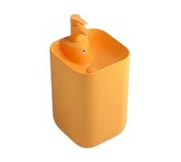 SBCGFY Modern Freestanding Pedestal Sink | One-Piece Ceramic Bathroom Basin With Overflow | Stylish Floor-Standing Design For Contemporary Bathrooms,Orange