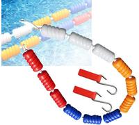 SBCGFY Pool Safety Hook Floating Pool Safety Divider Lane Line with 2 Hooks, Pool Anti-Wave Safety Rope for Dividing Shallow Swimming Competition Lanes Dividable Depth,Steel Wire-6m/20ft