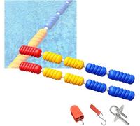 SBCGFY Pool Safety Hook Pool Lane Dividers, 9cm Diameter Safety Divider Rope Buoy, Swimming Pool Safety Fence with Hook Accessories,Wire Rope-12m/39.4ft