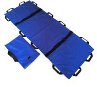 SBCGFY Portable Foldable Stretcher, Multi-Purpose Emergency Rescue Soft Stretcher with Shoulder Strap Design,Patient Transfer Aid Strap Belt Elderly Lift Stairs for Home Disability Care Supplies