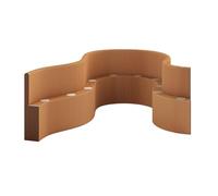 SBCGFY Room Dividers Panels, Panel Screens Modern Brown Paper Room Divider Screen with Storage Shelves, Folding Portable Wall Divider for Home Living Room Bedroom Office, Flexib,Brown-200~300x240cm