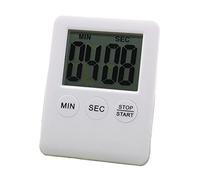 SBCGFY Stopwatch Timer Electronic Digital Lcd Countdown Timer Countdown Egg Kitchen Timer,White-5.2X7Cm